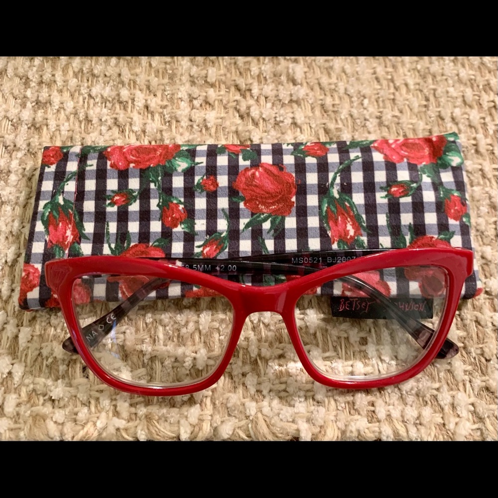 SOLD!!  Betsey Johnson Red Readers